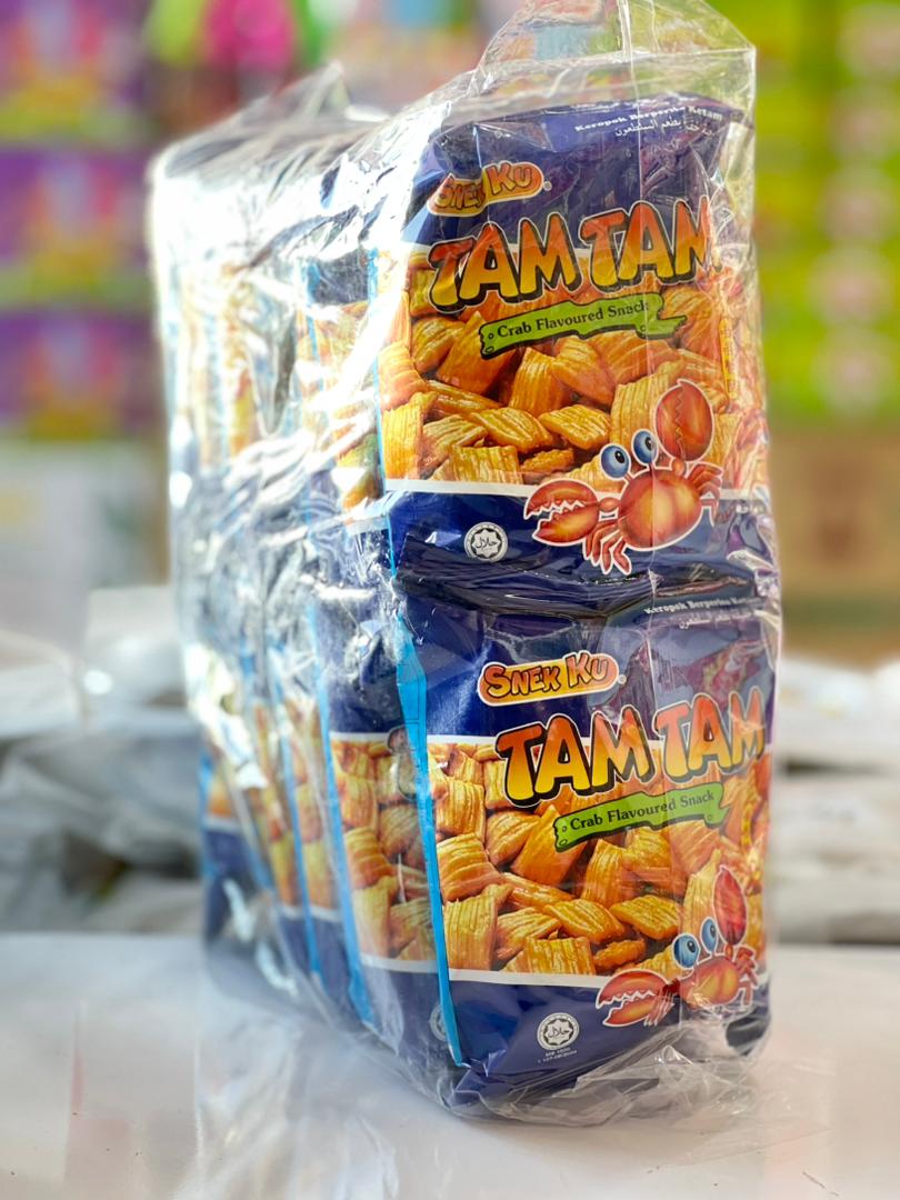 چیپس میگو خرچنگ بزرگ مدلtam tam باکس 25عددی (