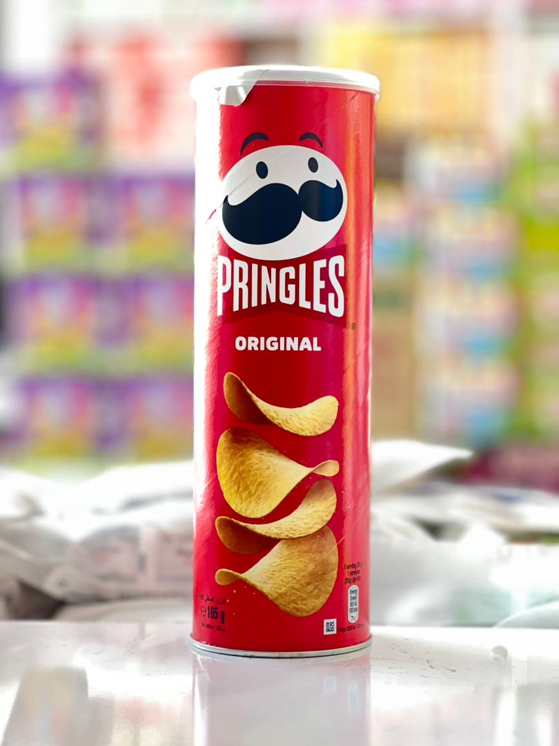 چیپس پرینگلز قرمز با طعم ساده 165 گرمی pringles