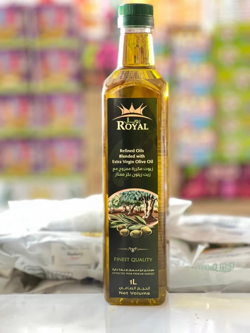 روغن زیتون یک لیتر پلاستیک مارک رویال اصلی 1000میلی لیتر