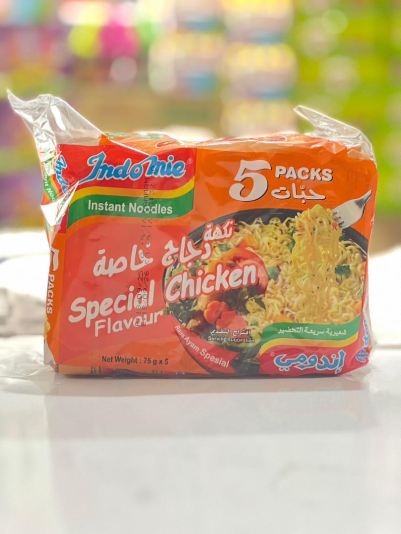 نودل اندومی عربستانی نارنجی طعم مرغ خاص اصلی 375گرمی باکس 5عددی