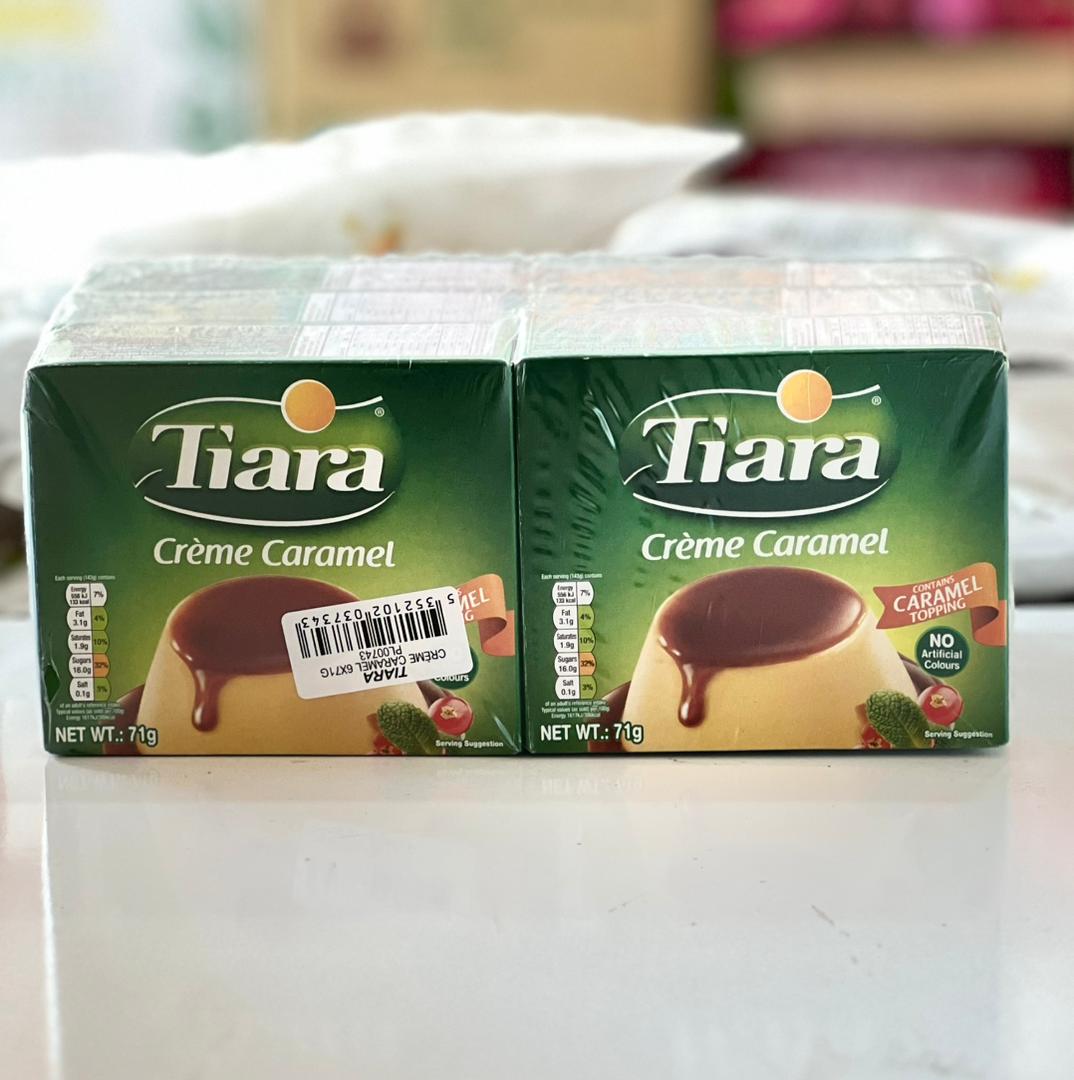 پودر کرم کارامل تیارا (تیاری) باکس 6عددی 71 گرمی Tiara Creme Caramel