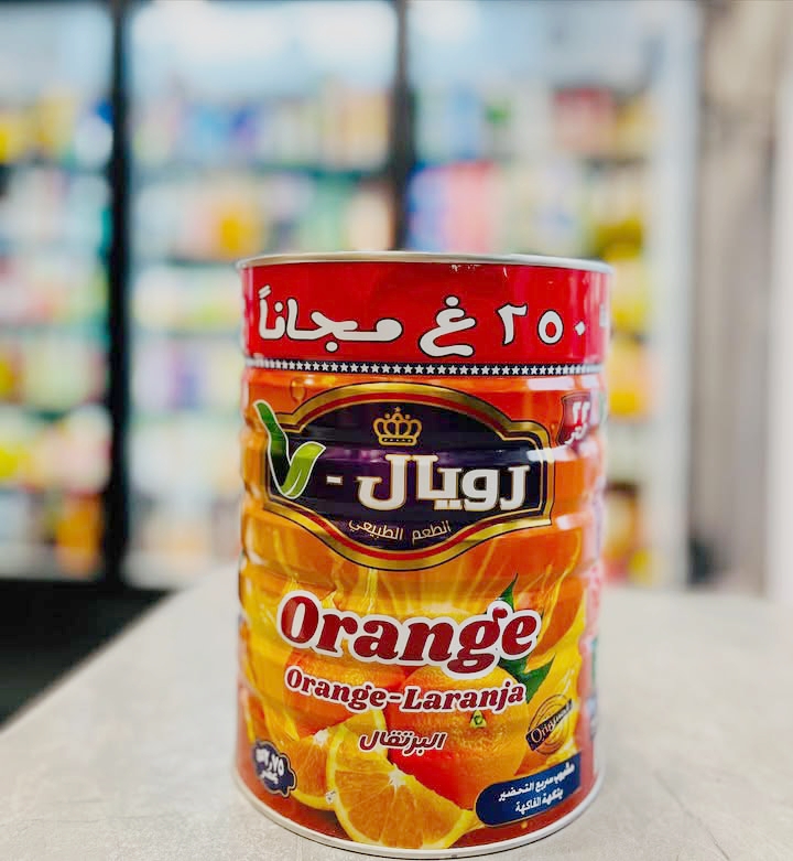 شربت رویال بزرگ 3000گرم اصلی طعم پرتقال(250گرم رایگان)